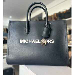 MK MIRELLA MEDIUM TOTE BLACK LEATHER