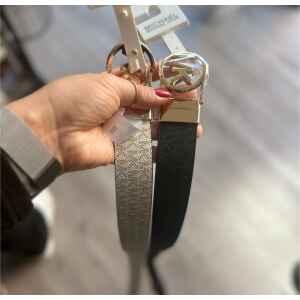 MK REVERSIBLE BELT BLACK/VANILLA