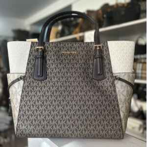 MK VOYAGER  BROWN MULTICOLOR LARGE TOTE