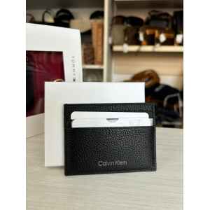 CK WARMTH CARDHOLDER BLACK