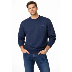 TJM SWEATSHIRT LINEAR CREW NAVY BLUE