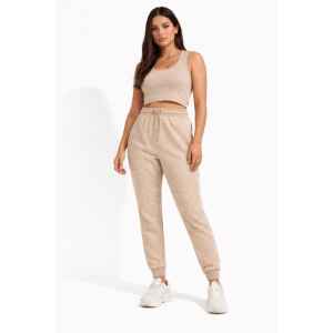 GUESS LOGO JOGGERS IN BEIGE