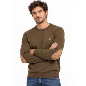 HBJ SWEATER GREEN OLIVES ROUND NECK