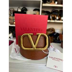 VALENTINO GOLD BIG BUCKLE TAN/BLACK