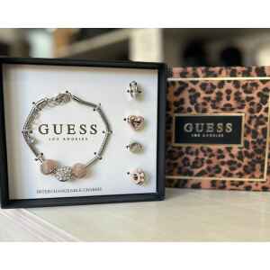 GUESS SILVER BRACELET INTERCHANGEABLE CHARMS