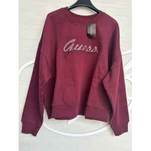 GUESS MITZEL LOGO MAROON SWEATER