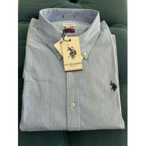 U.S POLO STRIPED BLUE SHIRT