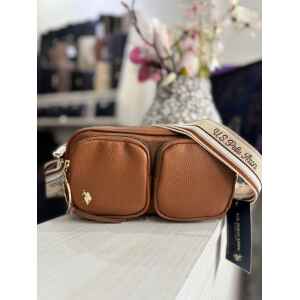 U.S POLO UTILITY CROSSBODY BAG COGNAC