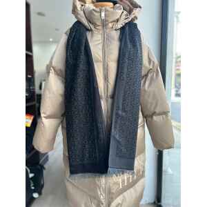 CK EO MONO JACQUARD SCARF BLACK