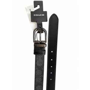 COACH REVERSIBLE SIGNATURE BLACK ONE SIZE