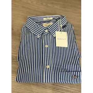 GANT CLASSIC POPLIN STRIPE SHIRT COLLAGE BLUE
