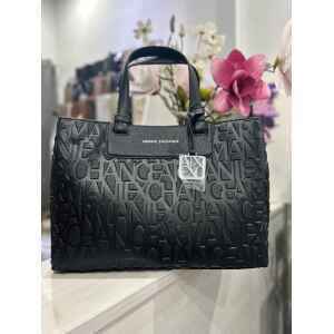 ARMANI BLACK PEBBLE TOTE M
