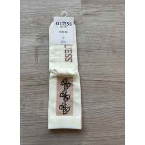 GUESS BEIGE SOCKS WITH BLACK STUDS ONE SIZE