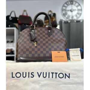 PRE-OWNED LOUIS VUITTON ALMA PM DAMIER EBENE