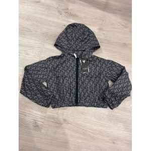 GUESS BLACK ZIP UP WITH LOGOS