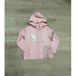 GUESS PINK ZIP UP GLITTER LOGO