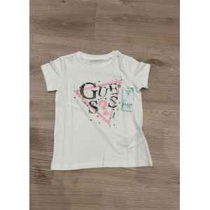 GUESS WHITE T-SHIRT SILVER LOGO