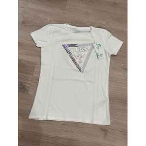GUESS WHITE T-SHIRT SHINE LOGO