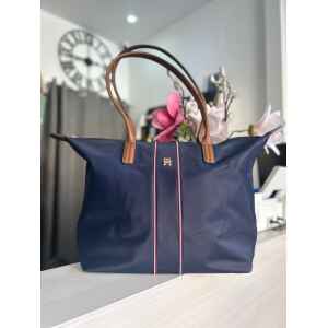 TH POPETTE TOTE CORP NAVY BLUE WHIT LINES