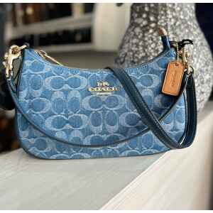 COACH DENIM INDIGO TERI  SHOULDER BAG