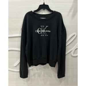 CK WOMAN TOP BLACK GREY LOGO