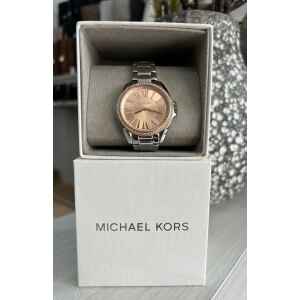 MK SILVER ROSE GOLD INSIDE WATCH