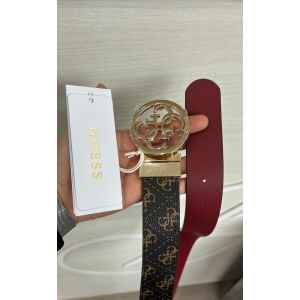 GUESS REVERSIBLE RED/DARK BROWN LOGO