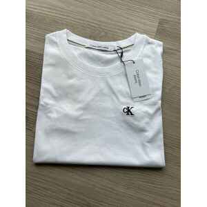 CK WHITE SMALL 'CK' ON THE SIDE T-SHIRT