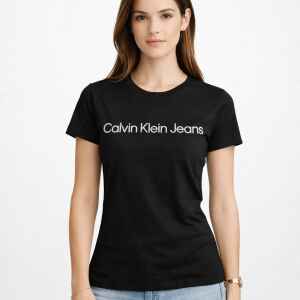 CK BLACK T-SHIRT LETTERS