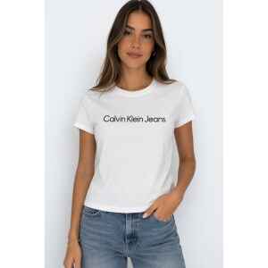 CK WHITE T-SHIRT LETTERS