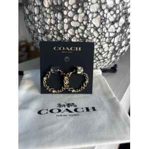 COACH GOLD SIGNATURE HOOPS