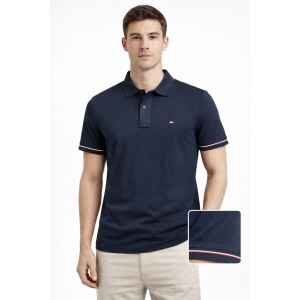 TH NAVY BLUE SLIM FIT POLO