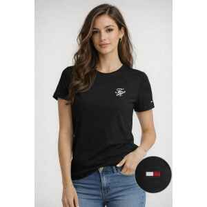 TH BLACK T-SHIRT WHITE  SMALL LOGO