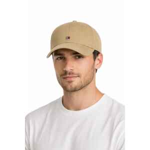 TH FLAG COTTON 6 PANEL CAP TAUPE