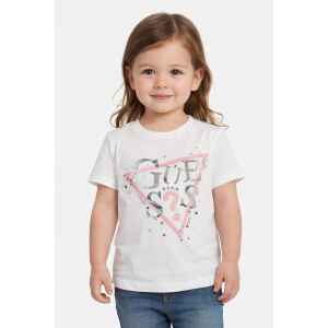 GUESS WHITE T-SHIRT SILVER LOGO