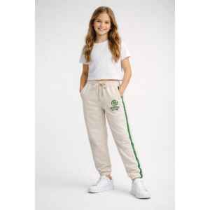 GUESS BEIGE JOGGER GREEN LOGO