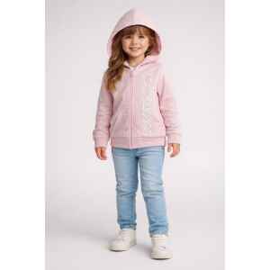 GUESS PINK ZIP UP GLITTER LOGO