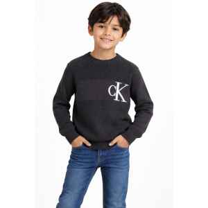 CK BLACK INTARSIA SWEATER