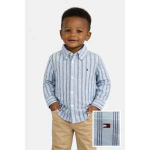 TH KENDALL LINEN STRIP LIGHT BLUE