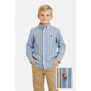 RL STRIPE SHIRT LIGHT BLUE/YELLOW