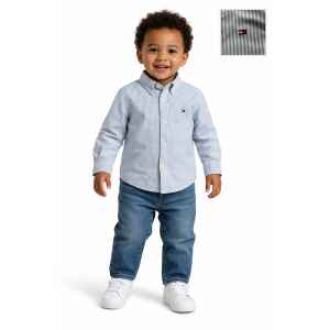 TH FLEX ITHACA CLOUDY BLUE STRIPE SHIRT