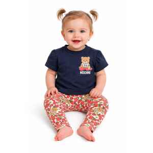 MOSCHINO SET BLACK TSHIRT/FRUITS LEGGING