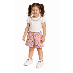 MOSCHINO SET WHITE TSHIRT/PINK SHORT