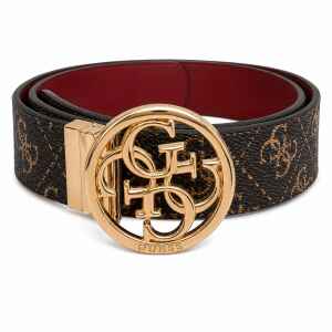 GUESS REVERSIBLE RED/DARK BROWN LOGO