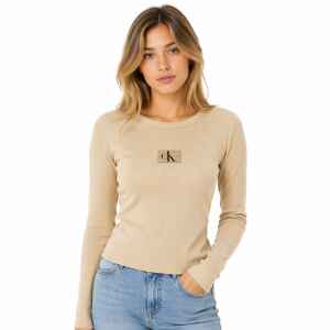 CK BEIGE LONG SLEEVE TSHIRT
