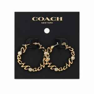 COACH GOLD SIGNATURE HOOPS