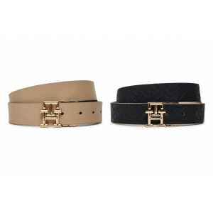 TH BEIGE/BLUE LOGO BELT REVERSIBLE 3.0