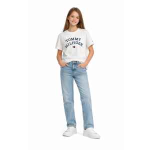 TH WHITE TSHIRT LOGO FLAG BLUE