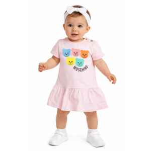 MOSCHINO PINK DRESS BEAR FACES