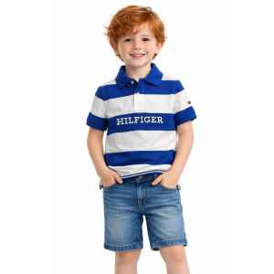 TH STIRPE BLUE/WHITE POLO SHIRT